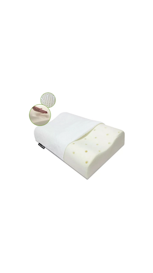 Almohada viscoelástica Memory Foam forma Cervical con canales de aireación