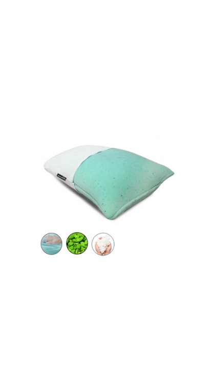 Almohada Memory Foam Extragrande (king) Microperla Gel Menta