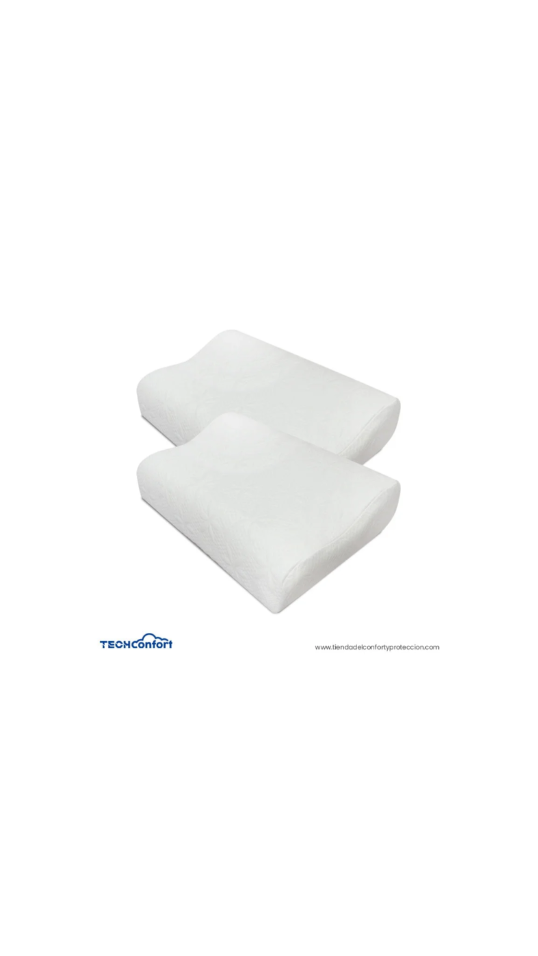 Almohada Cervical viscoelástica Memory Foam – Tamaño Grande X 2 Unidades