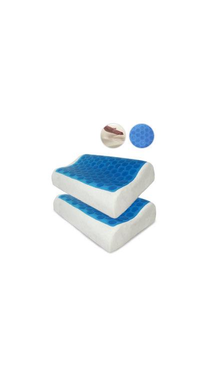 Almohada Cervical en Gel y Memory Foam Set x 2 unidades