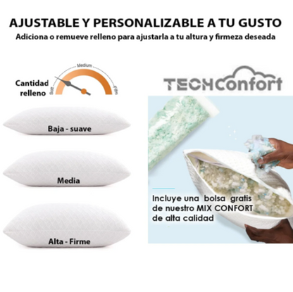 Almohada Ajustable en Viscoelástica Memory Foam particulada