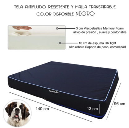 Cama para mascotas en viscoelástica Memory foam - perro raza extragrande Gigante