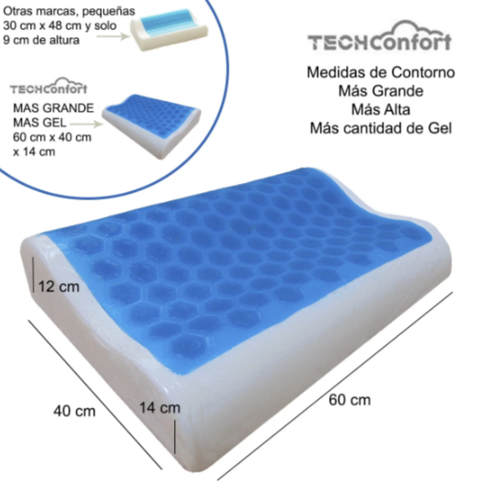 Almohada Cervical en Gel y Memory Foam Set x 2 unidades