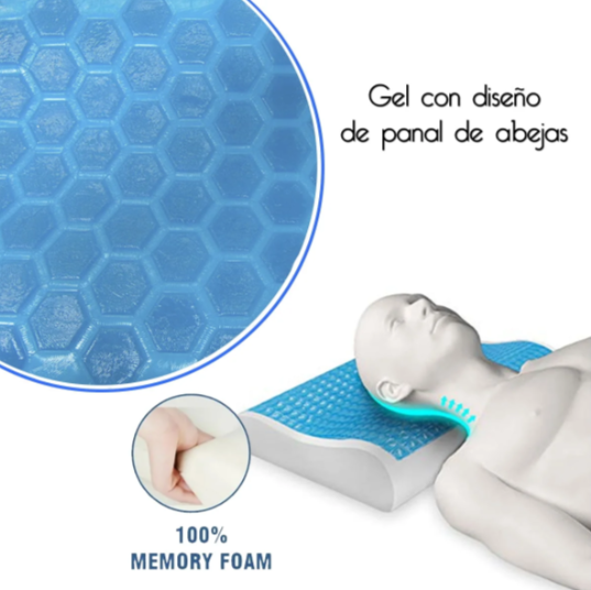 Almohada Cervical en Gel y Memory Foam Set x 2 unidades