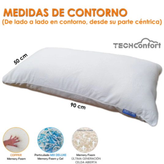 Almohada viscoelastica Memory Foam COPPER INFUSED King Size