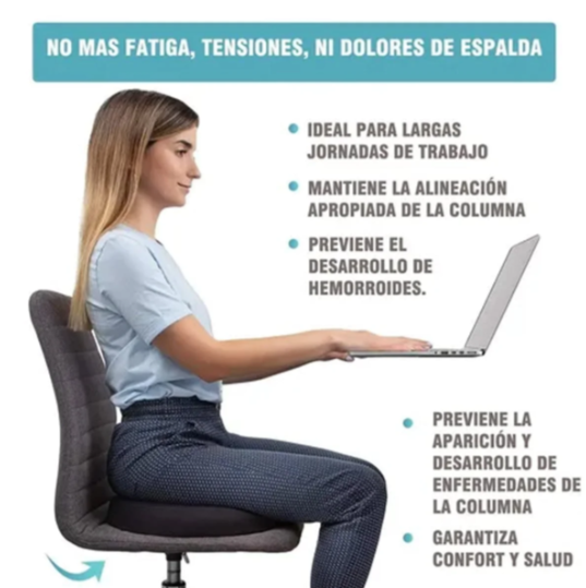 Cojin Coxis En Gel forma Dona Memory Foam - Antiescaras