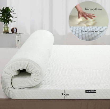 Colchoneta Memory Foam y Espuma HR Topper Dual 120x190 Semidoble