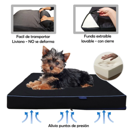 Cama Mascota Memory Foam Perro Tamaño Pequeño