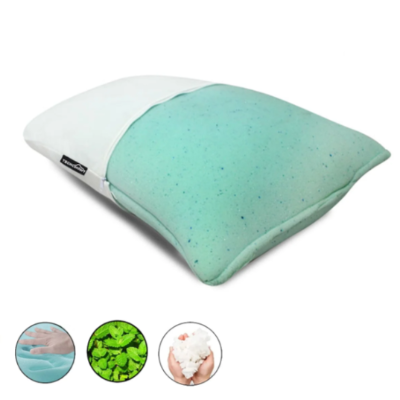 Almohada Memory Foam Extragrande (king) Microperla Gel Menta