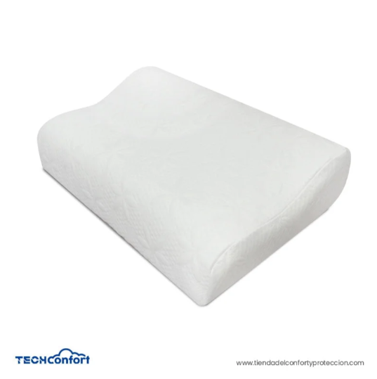 Almohada viscoelástica Memory Foam forma Cervical con canales de aireación