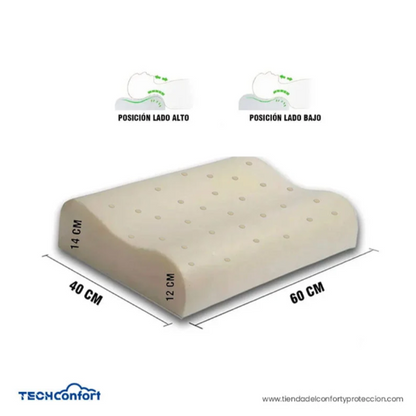 Almohada viscoelástica Memory Foam forma Cervical con canales de aireación