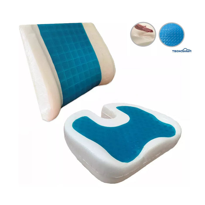 Cojín coxis y soporte lumbar en GEL y memory foam - Combo